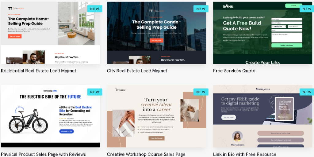 Leadpages review
Leadpages templates